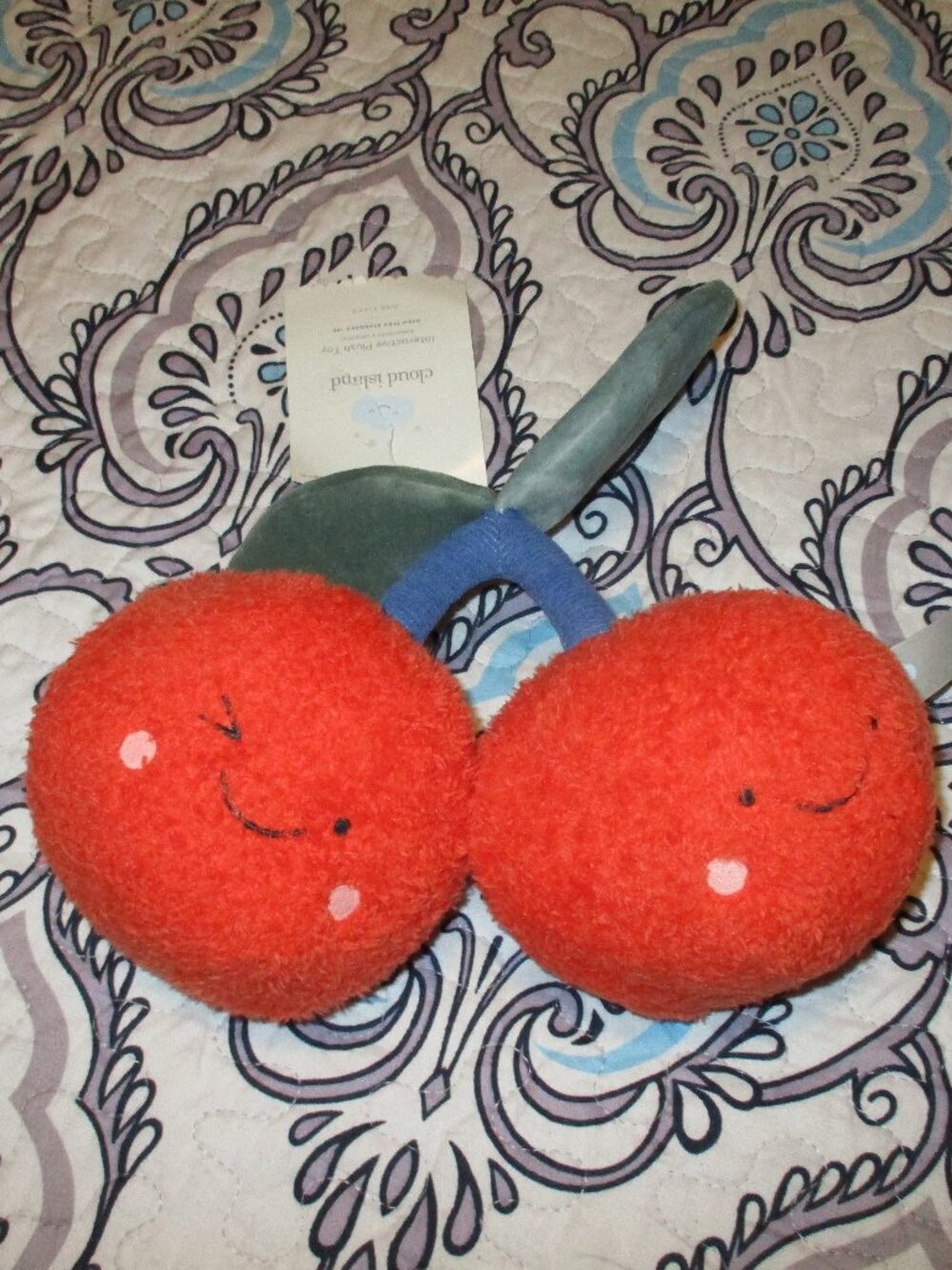 Cherry food plush NWT